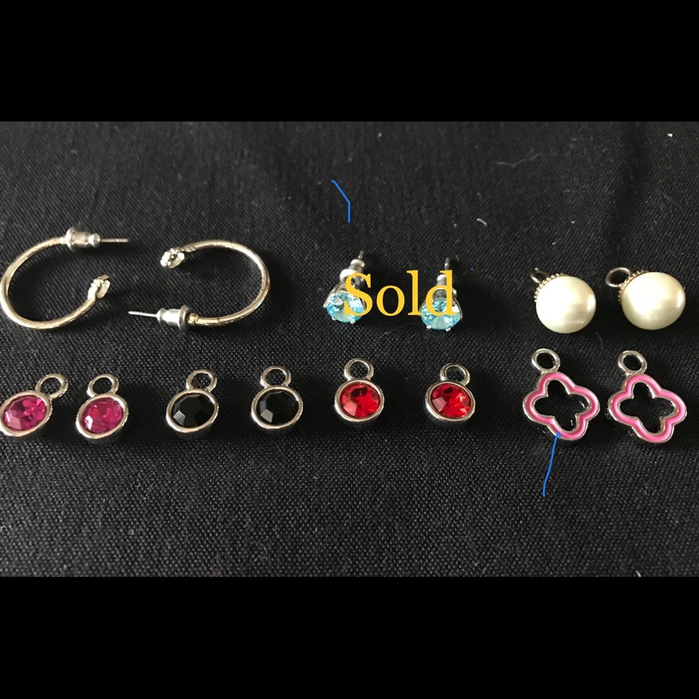 Customizable O2 silver earring hoops and drops